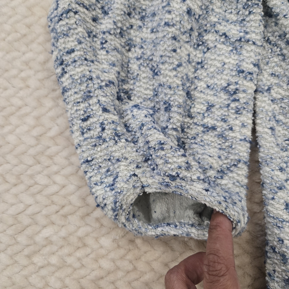 Free People XS/S Blue Speckled Cowl Neck Oversized Cozy Sweater - Picture 9 of 13